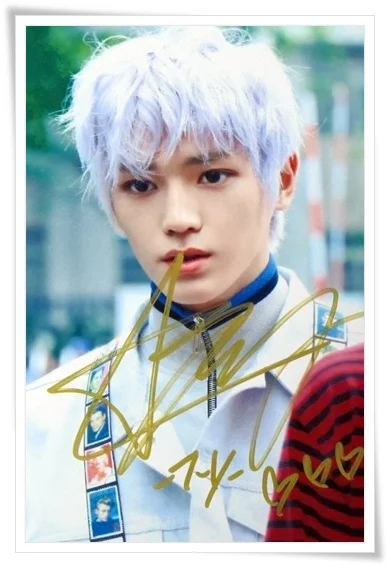 NCT 127 NCT127 Lee Tae Yong Taeyong фото с автографом 6 дюймов Коллекция Бесплатная доставка 09 2016