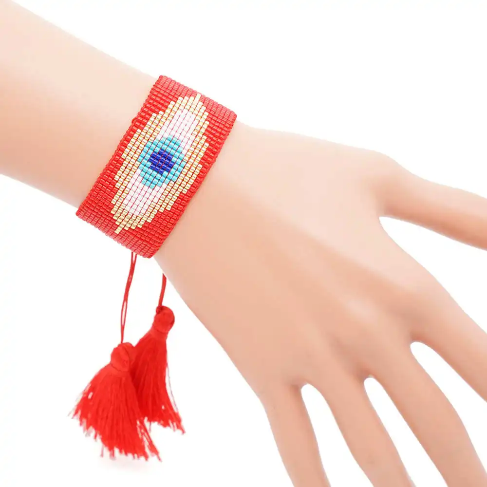 Shinus браслет Evil Eye для женщин Bileklik Perles Miyuki браслеты 3 шт./партия ювелирные изделия Модные Pulseras Mujer Moda ручной работы