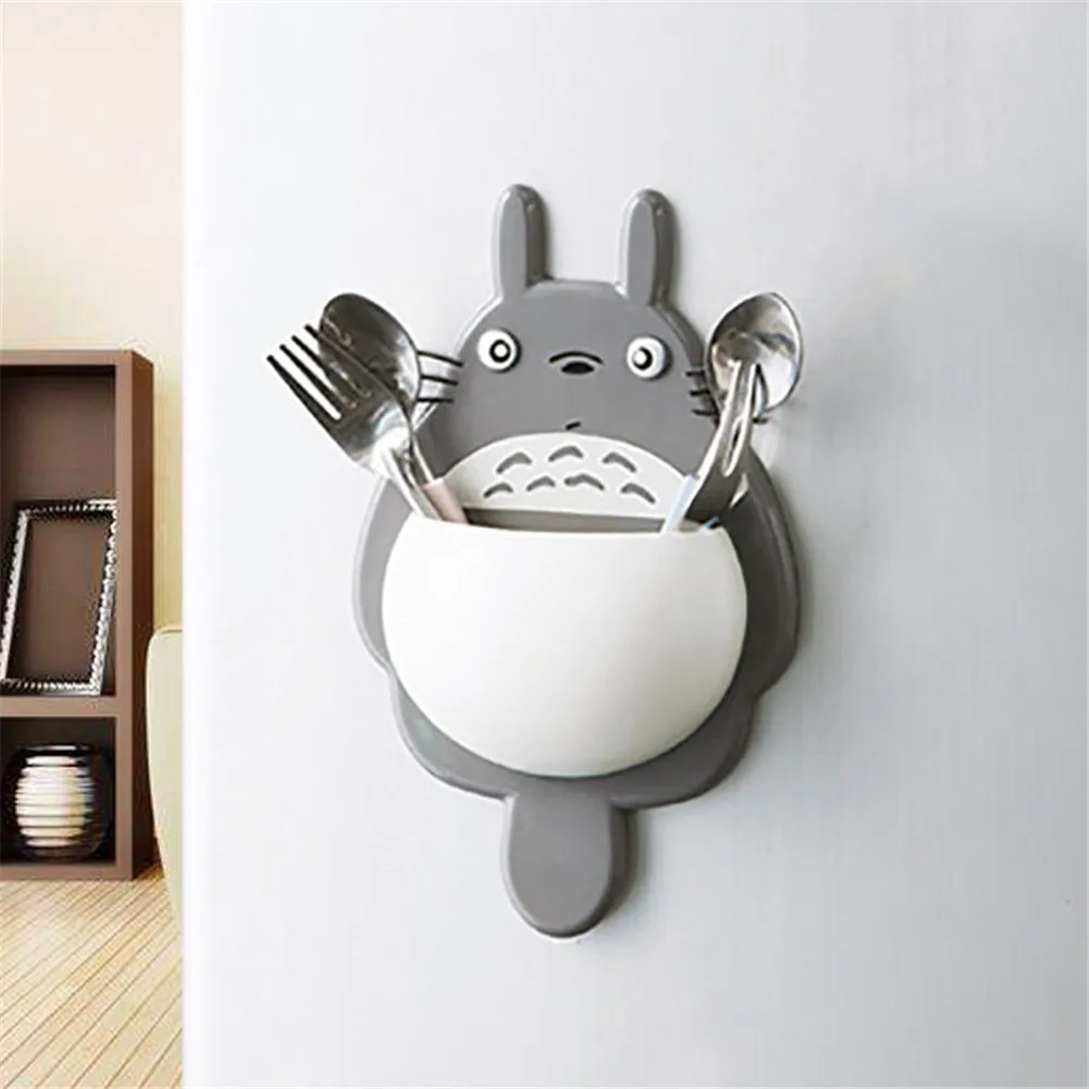 Милая мультяшная присоска Настенная подставка для зубных щеток с крючком