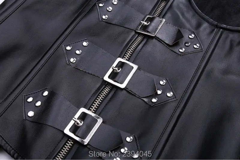 Корсет женский из искусственной кожи пикантный утягивающий корсет боди большие