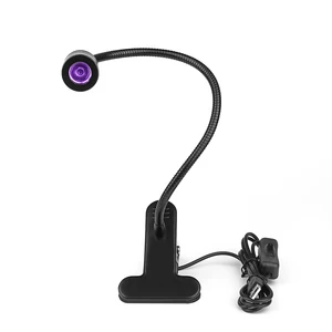 Светодиодный УФ-отверждающий светильник 12 В 5 Вт, свободно вращающийся изогнутый шланг для УФ-клея, паяльная маска, чернила, быстрое отверждение печатной платы, защита