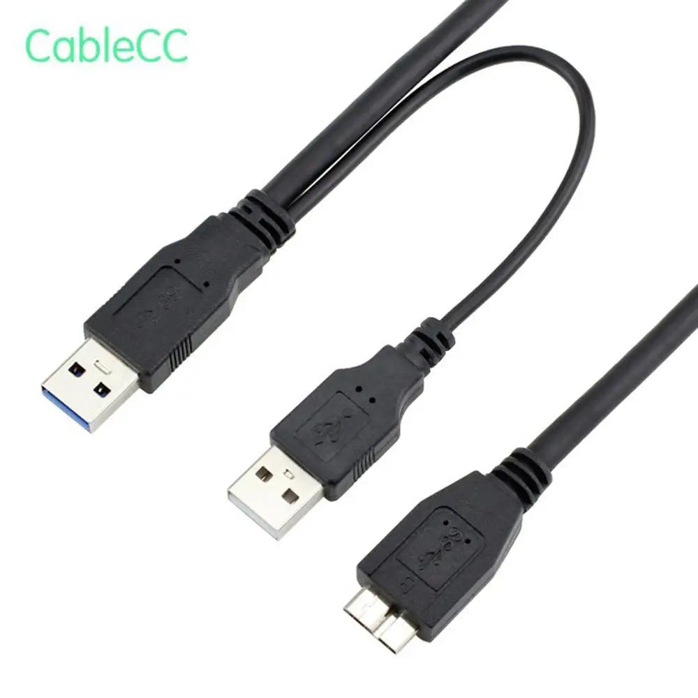Кабель питания 0 5 м USB 3 A папа-Micro-B Папа + папа для жесткого диска 2 дюйма SATA HDD