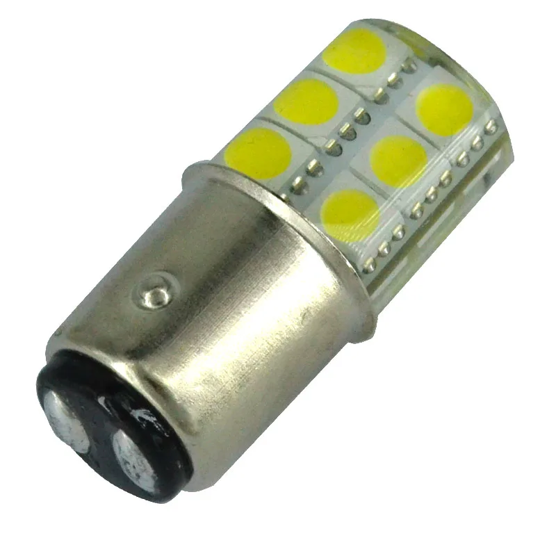 100 шт. P21/5 Вт S25 1157 силиконовая BAY15D 12SMD 5050 Светодиодный лампа 2 Холодный белый 8000K