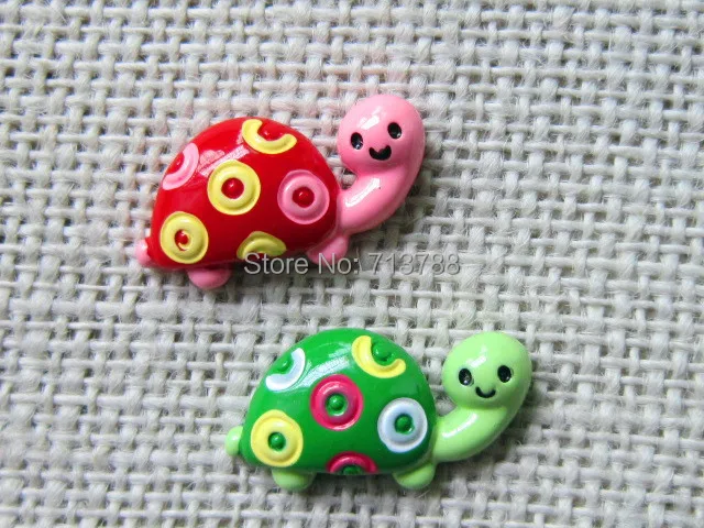 

Каучуковая черепаха 15 шт./лот с плоской задней стороной, аксессуары для рукоделия из смолы, модные кабошоны из смолы