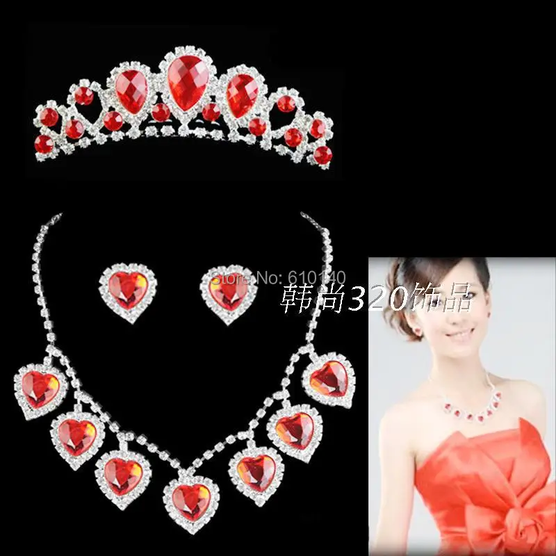 Bridal jewelry bridal accessories hair wedding necklace three-piece suit cheongsam dress red | Украшения и аксессуары