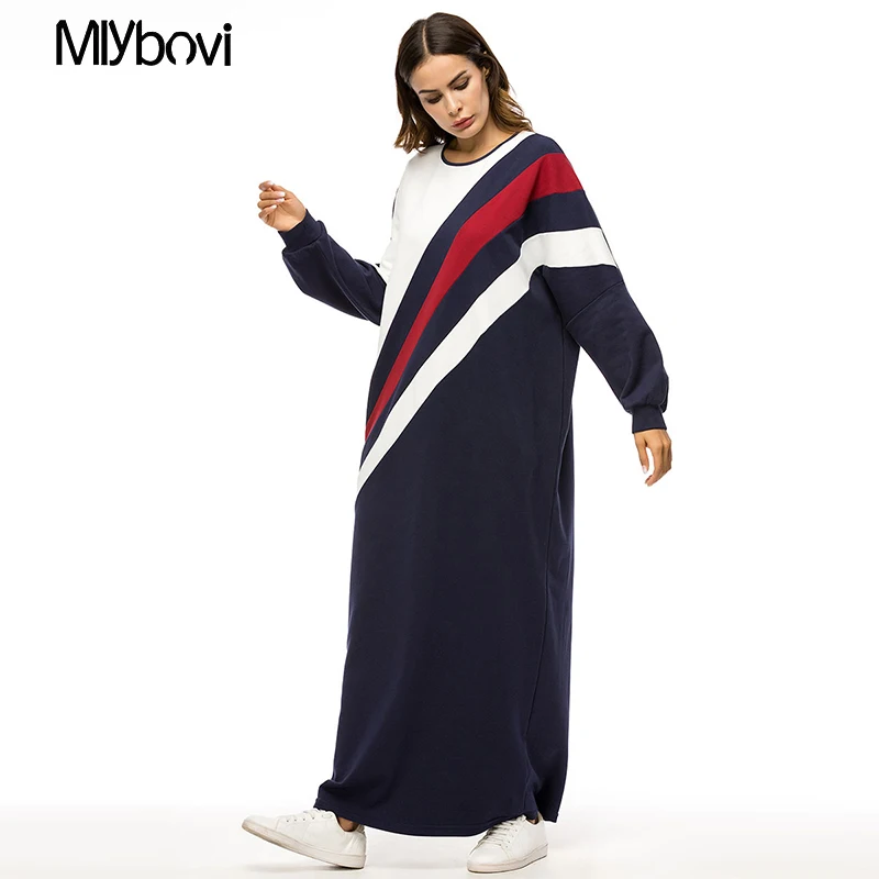Vestido женский кафтан арабский абайя Дубай лоскутное женское мусульманское платье