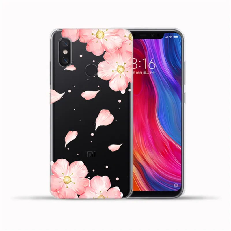 Сексуальный мягкий чехол из ТПУ в стиле ретро с цветочным рисунком для Xiaomi Mi A1 A2 8