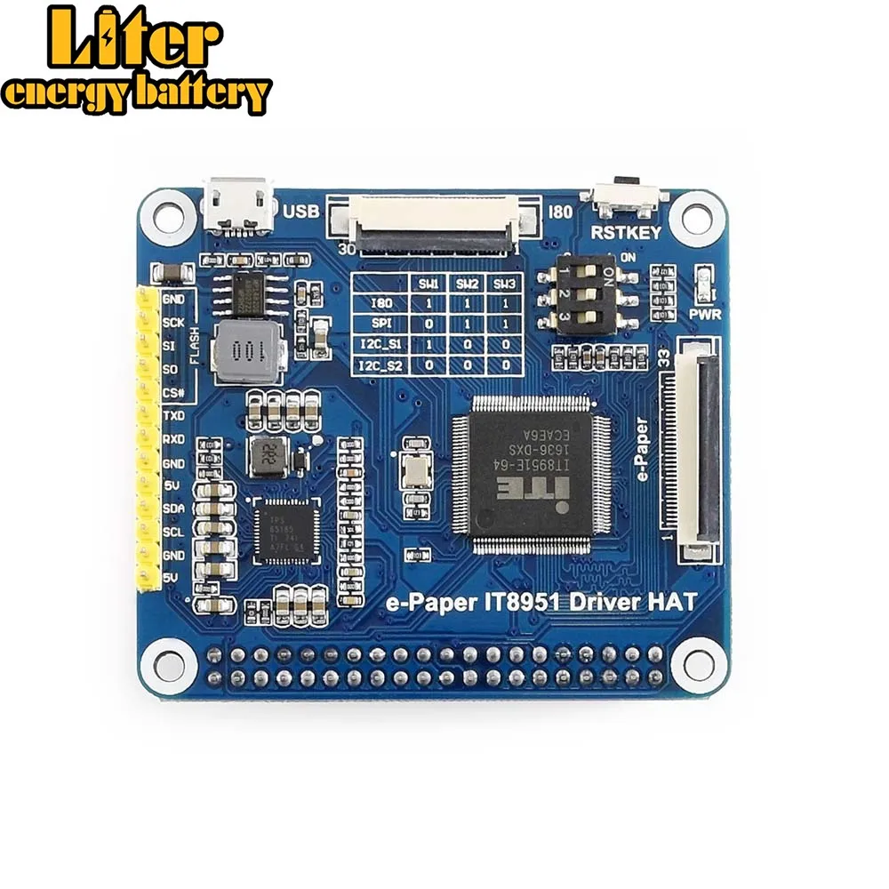 6-дюймовый E-Ink дисплей Waveshare для Raspberry Pi 800*600 IT8951controller USB/SPI/I80/I2C интерфейс четкий |