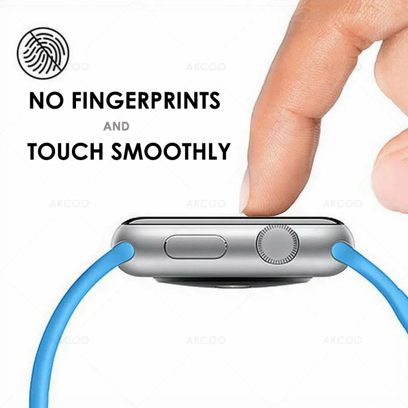 Гидрогелевая защитная пленка Akcoo для Apple watch 5 стойкая к царапинам Защитная 1 2 3 4