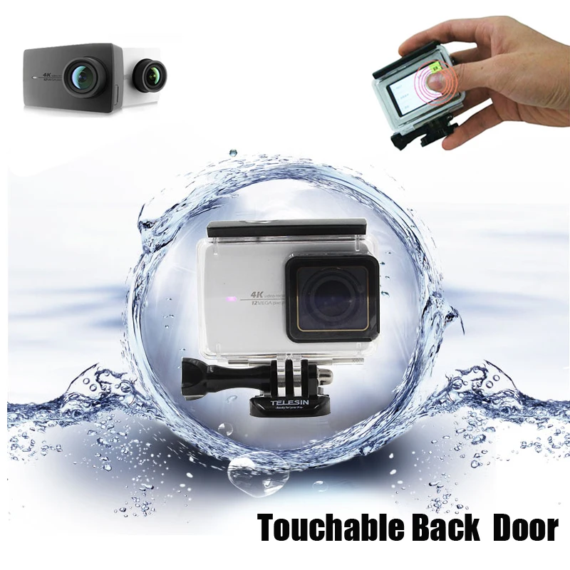Водонепроницаемый корпус для Xiaomi Yi II 4K Lite + аксессуары XiaoYiII|waterproof housing case|waterproof