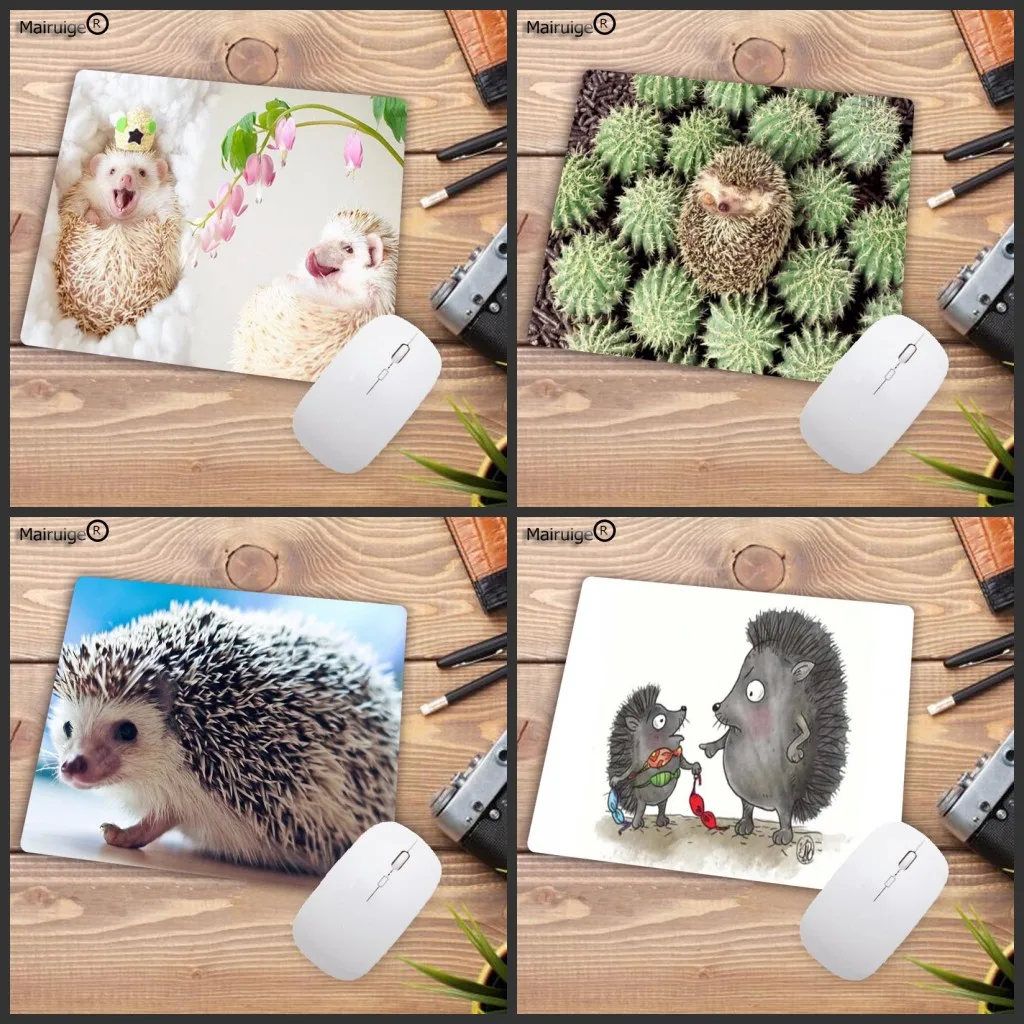 

Mairuige Love Cute Pretty Hedgehogs Gamer Speed Mice Retail Small Rubber Mousepad Size for Size for 180x220x2mm and 250x290x2mm