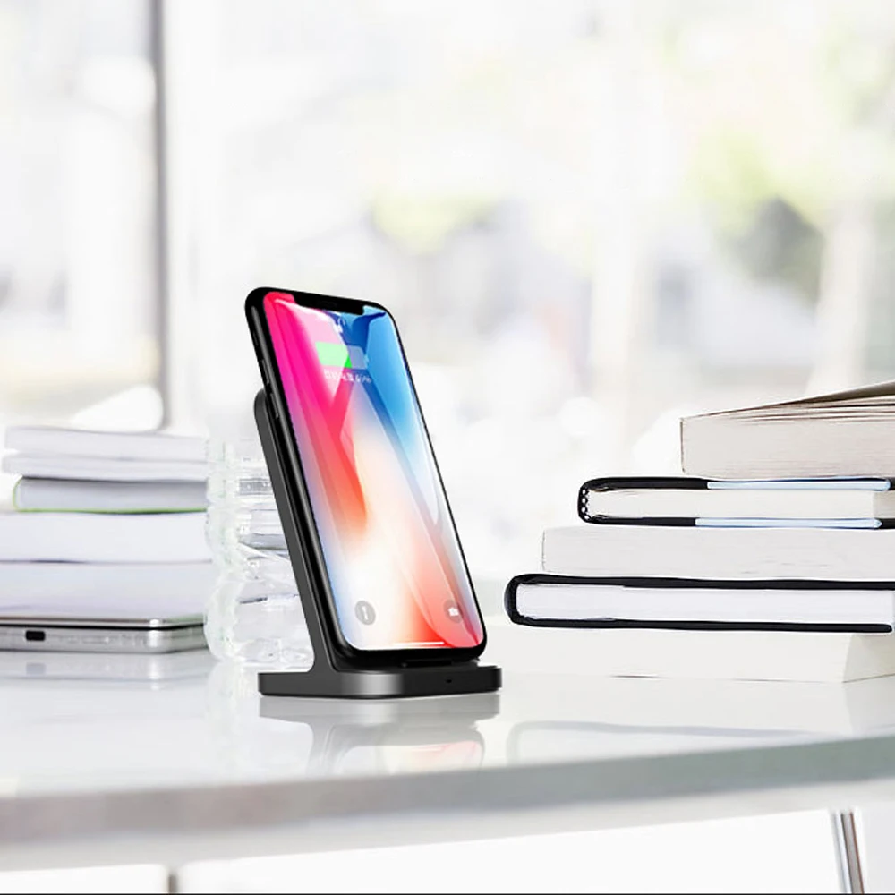 Беспроводной держатель для телефона Ascromy 10 Вт Samsung Galaxy S10 S9 S8 Plus s10E + S7 S6 Edge cargador