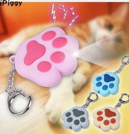 IPiggy мультфильм симпатичный брелок кошка лапа ноги Звук Свет светодиодный