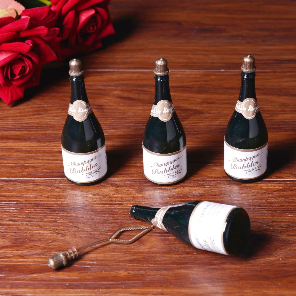 48X Свадебная пузырчатая зеленая бутылка шампанского стиль мыльная для воды