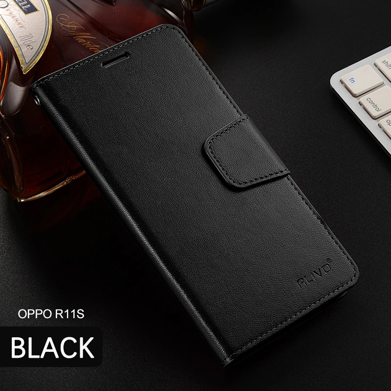 Высокое качество кожаный чехол для OPPO R11s R15 стандартного корпуса модные Бизнес