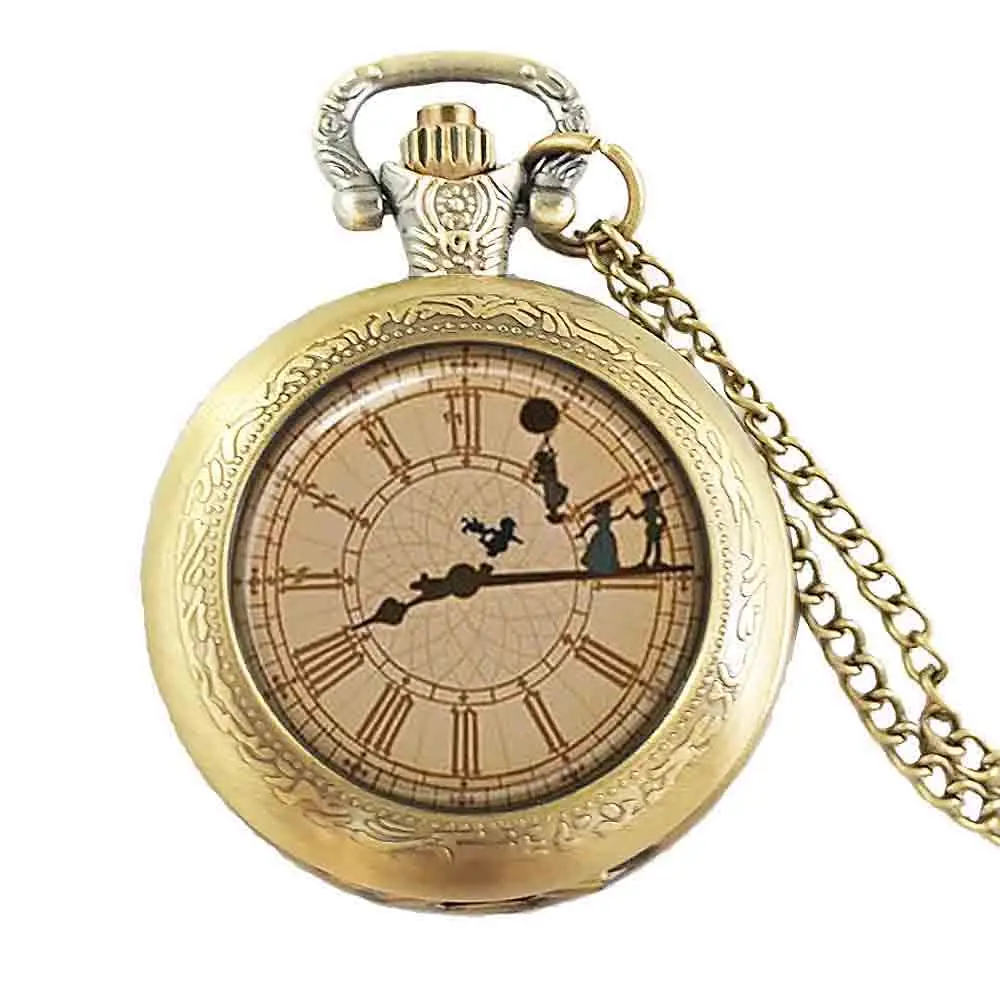 Человек вдохновляет нас фильм в стиле Питер Пэн часового пояса ожерелье латунь