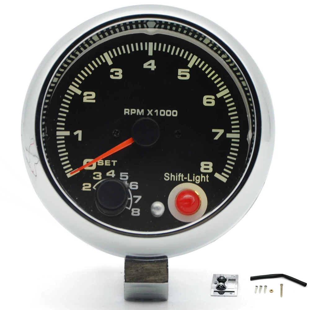 Тахометр электрический с внутренним переключателем 7 светодиодов 3 75 дюйма 95