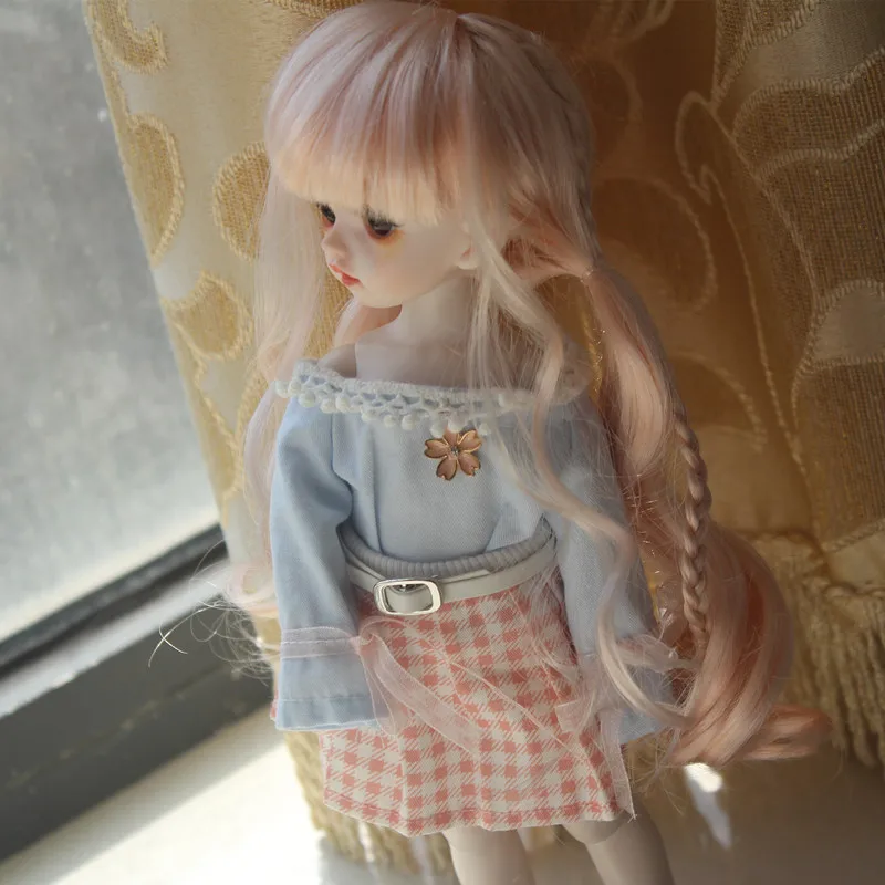 Bjd куклы парики с DIY волос кудрявая коса многоцветный дополнительно 1/6 кукла парик