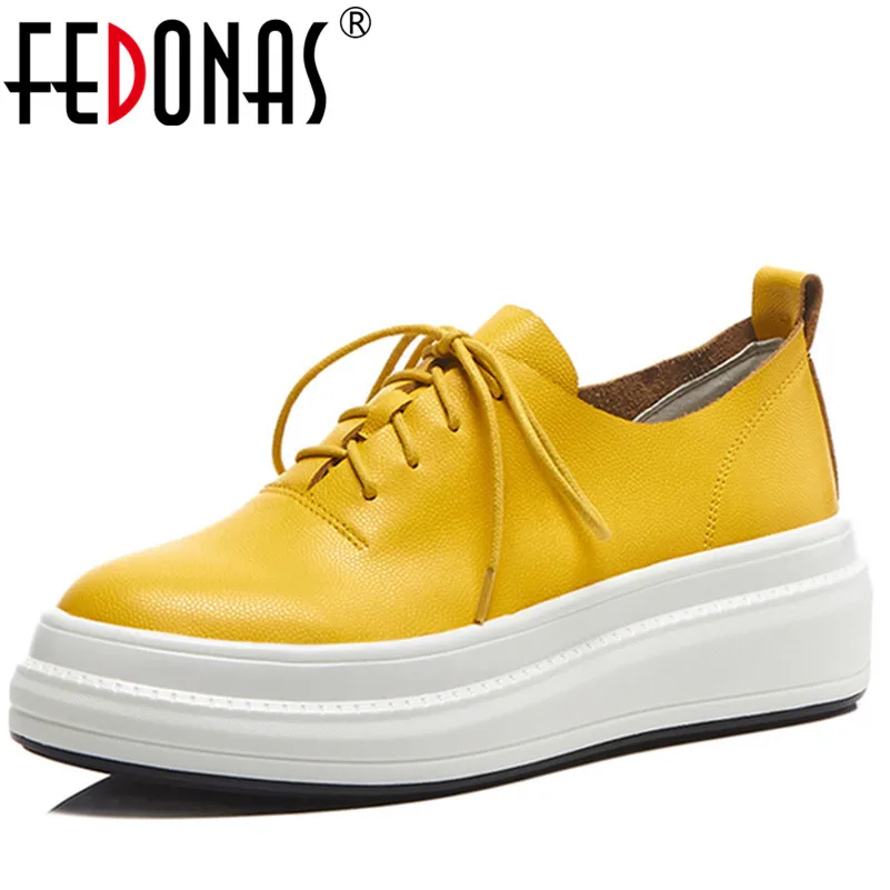 Женские лоферы на плоской подошве FEDONAS Повседневные Дышащие из натуральной кожи