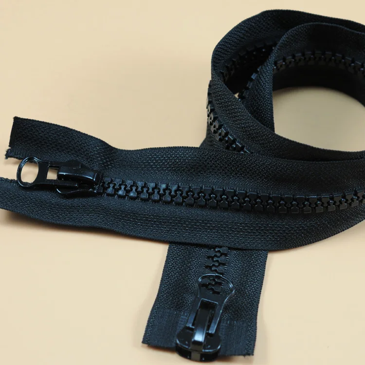No. 5 resin zippers for sewing coarse tooth double open double zipper sleeping bag tent down jacket zipper black white AQ017