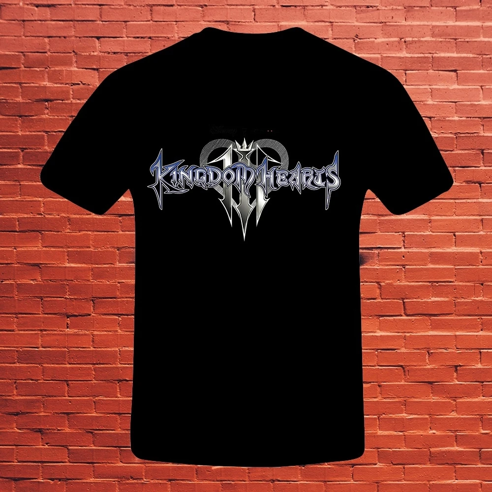 Летняя мода повседневное для мужчин футболки Kingdom Hearts дизайн рубашка