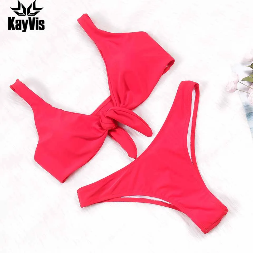 KayVis Новый сексуальный женский купальник бикини Холтер Купальники пуш ап