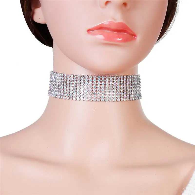 Doreenbeads простой Неве ювелирные изделия Богемия разноцветный кристалл разные размеры колье ожерелье леди Очаровательная Полный горный хрусталь - Окраска металла: 3