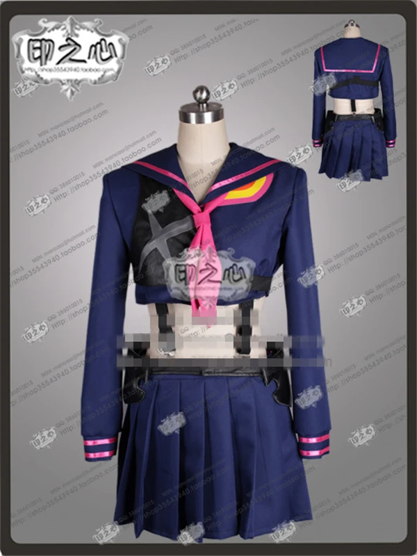 

New Clothing Hot Anime KILL la KILL Matoi Ryuuko Uniform Cosplay Costume For Adult Shirt+Skirt+Blet O
