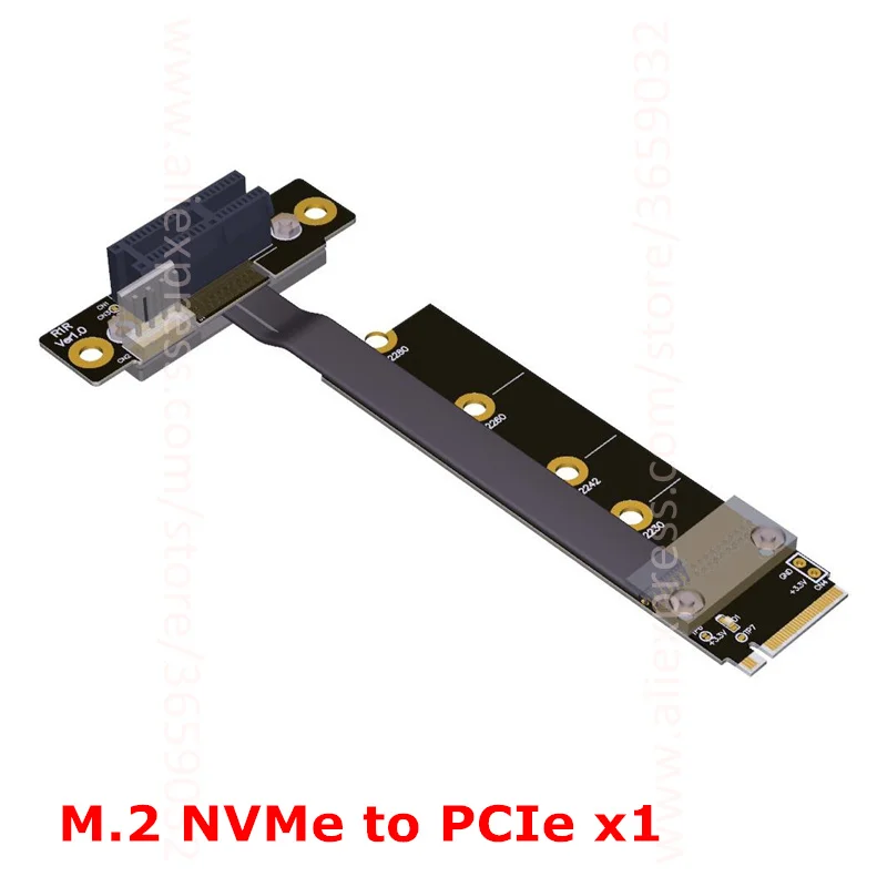 Адаптеры для адаптера локтя M.2 NVMe к PCI E 1x pcie 3 0x1 ленточная Плата расширения Gen 0