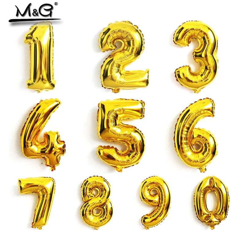 Воздушные шары из алюминиевой фольги цифровой декор для свадьбы 16 дюймов