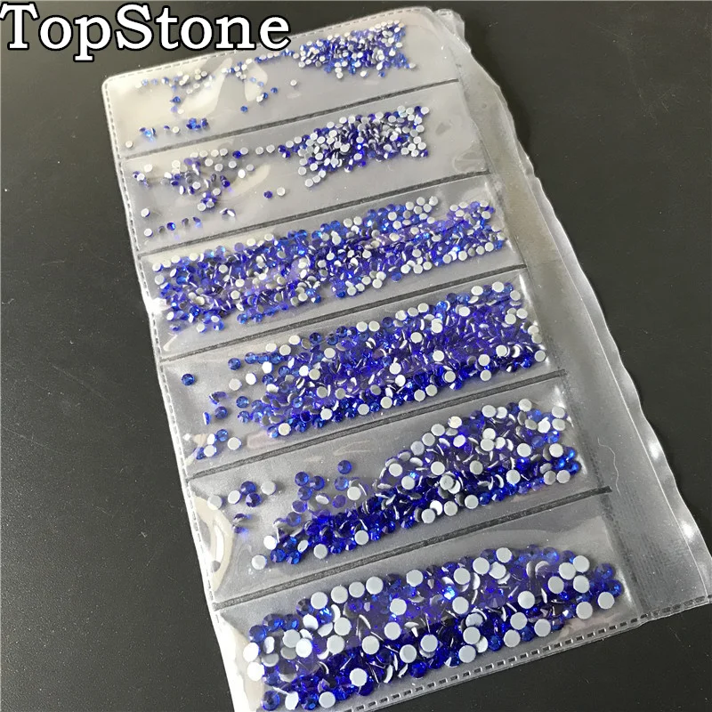 Стразы TopStone для дизайна ногтей разных размеров 1700 шт. стразы горячей фиксации с