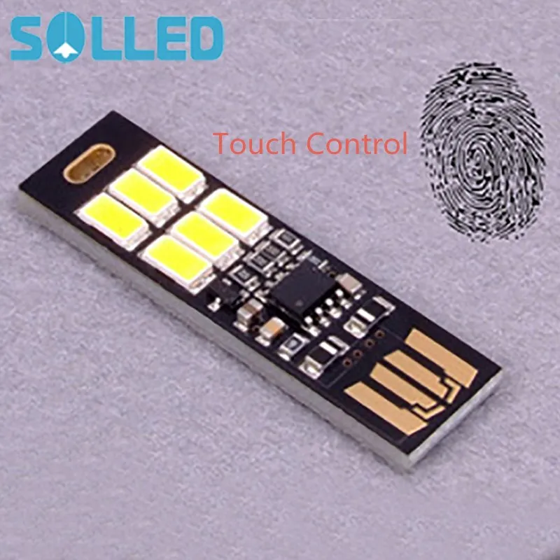 USB Power 6 светодиодных бусин Ночной светильник с сенсорным управлением