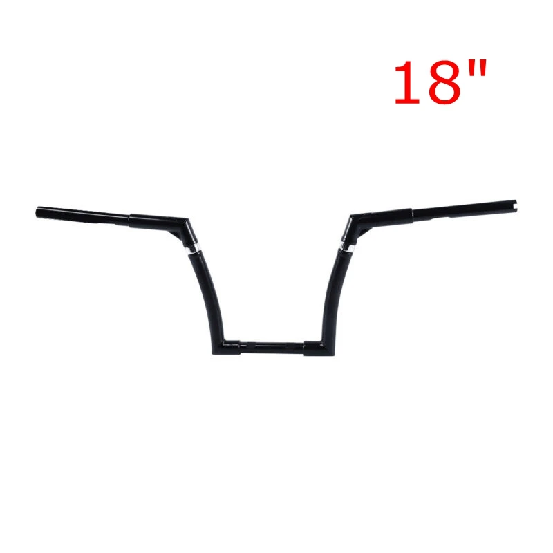 18 inch black Мотоцикл " 12" 1" 16" 1" 1-1/4" Регулируемая Вешалка на руль для Harley Softail Dyna XL1200 XL883 FLST FXST - Цвет: 18 inch black