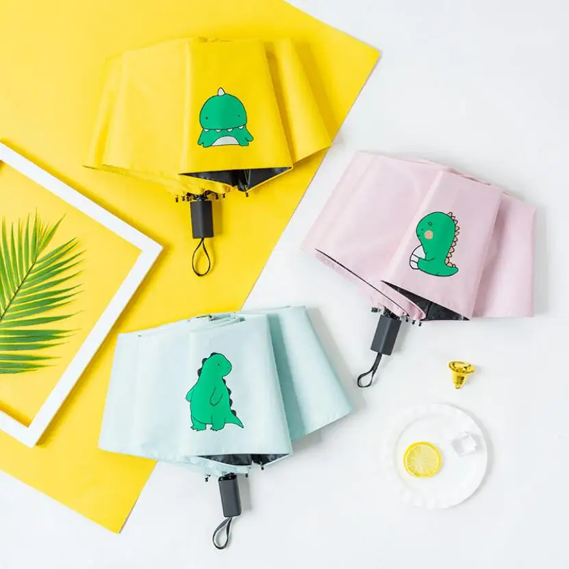 Супермилый мультяшный Зонт с динозавром детский зонт от дождя и УФ лучей милые