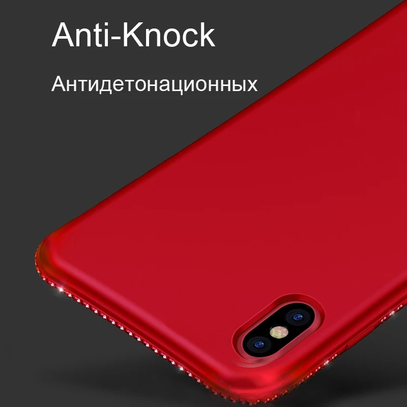 TOMKAS силиконовый чехол со стразами для iPhone X 7 8 Plus роскошный блестящий мягкий