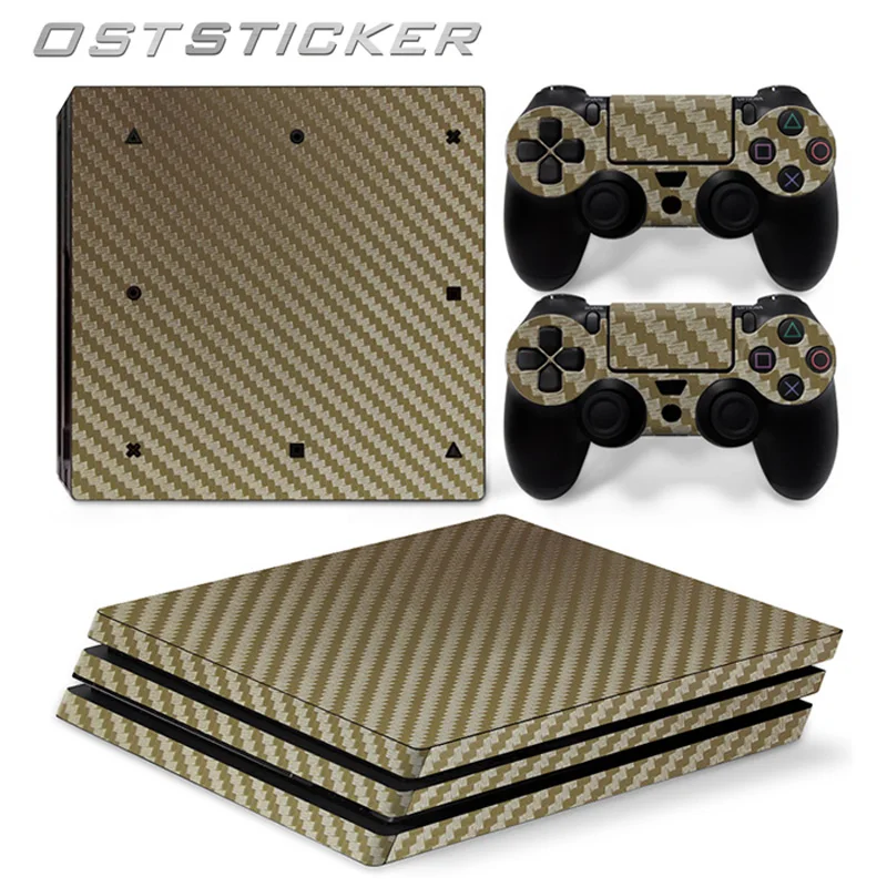 Бесплатная доставка OSTSTICKER Золотая Виниловая наклейка для sony playstation 4 Pro PS4