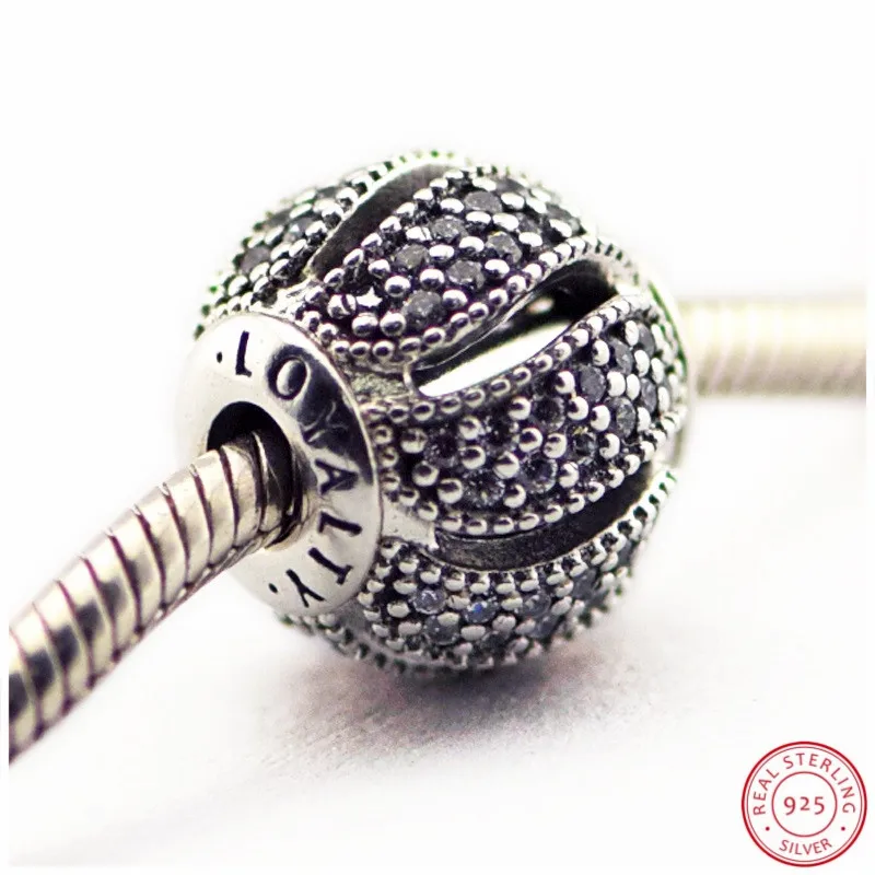 ESSENCE Delicate Swirl Sparkling Ribbon LOYALTY Beads for Women Jewelry Making DIY Fit PANDORA Charms Silver 925 Original FE039