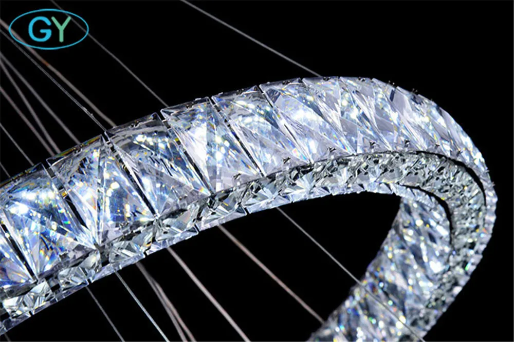 Светодиодные люстры с 2 кольцами современные потолочные светильники из