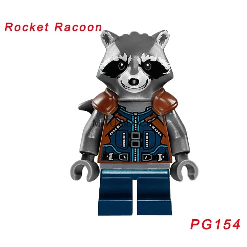 pg154 Super Heroe Star-Lord Rocket енот Капитан Marvel Железный человек видение строительный блок - Цвет: pg154
