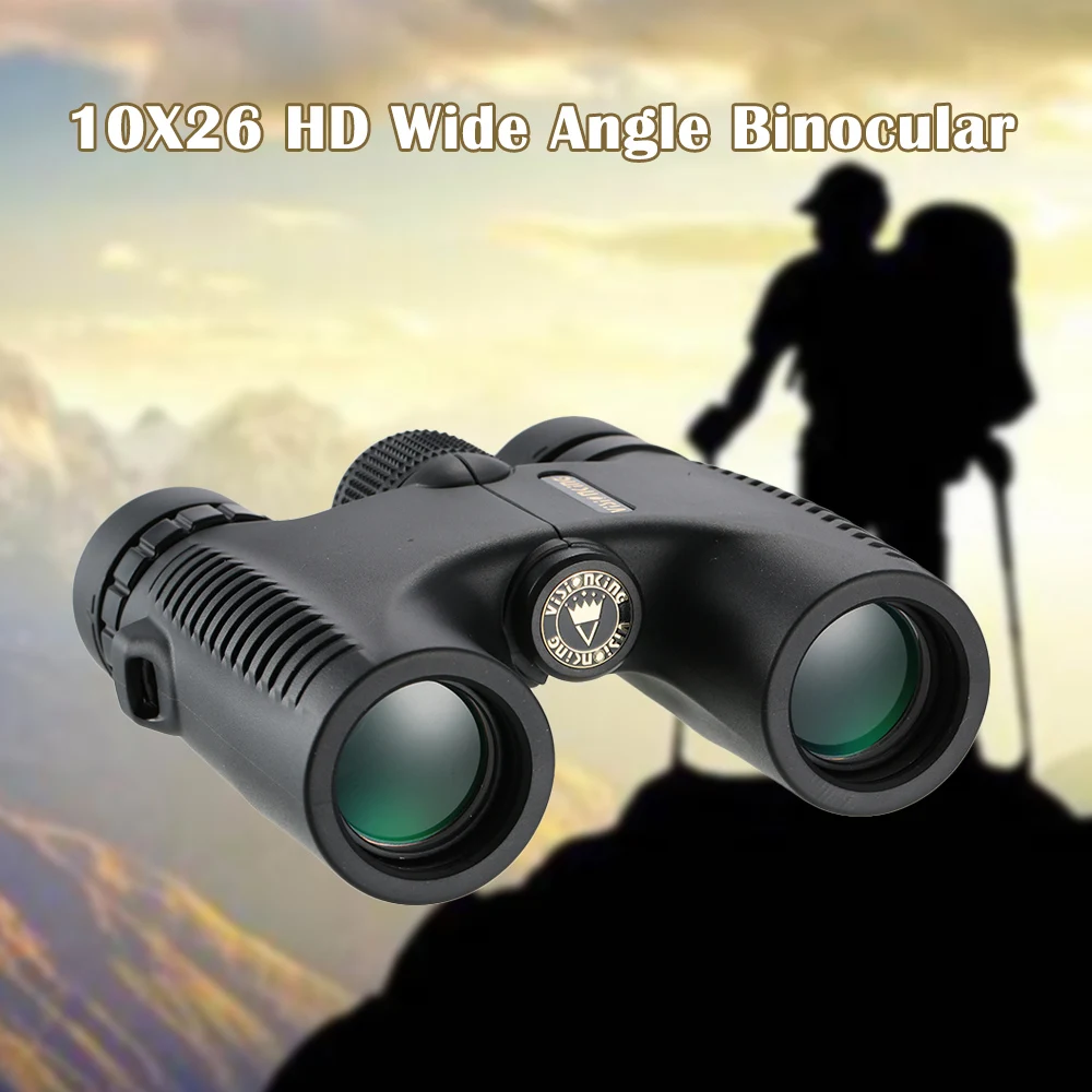 

10X26 Waterproof Binocular BaK4 Roof Prism Wide Angle Powerful Zoom Binoculars Outdoor Portable Birdwatching Hunting Telescope