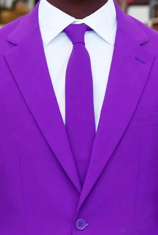Fashion new product release men's purple jacket pants classic minimalist design best man dance party groom wedding custom dress | Мужская