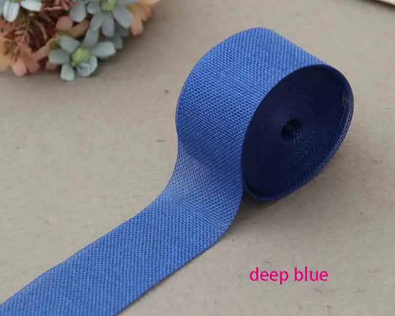 deep blue 10 м/лот 5 см мешковины гессианские ленты джутовые рулоны кружева деревенская лента для DIY винтажное свадебное украшение подарочная упаковка орнамент Вечерние - Цвет: deep blue