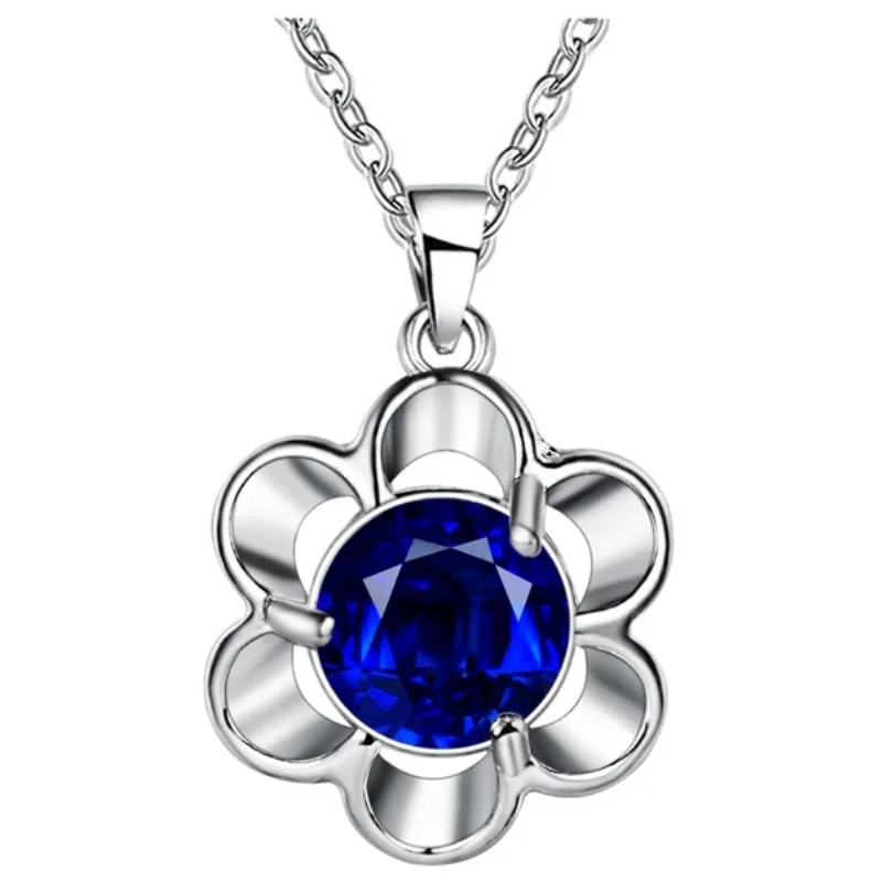 Подвеска с зеленым кристаллом в виде цветка модная Роскошная подвеска из 2016