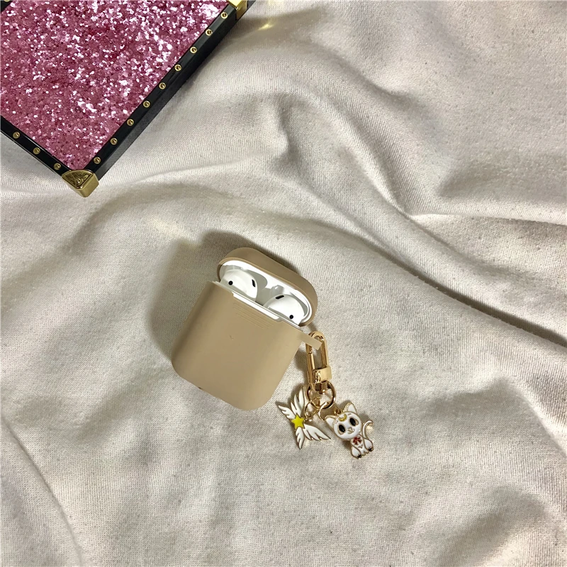 Чехлы для наушников с милой Luna моряк брелок луна подвеска для Apple Airpods Крышка Bluetooth наушники Air Pods 2 аксессуары