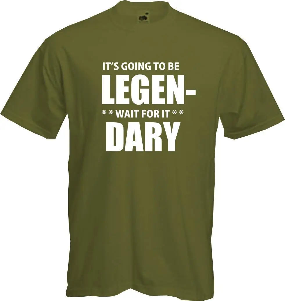 LEGEN * wait for it DARY How I Met Your Mother HIMYM Barney Stinson футболка новые футболки Забавные топы