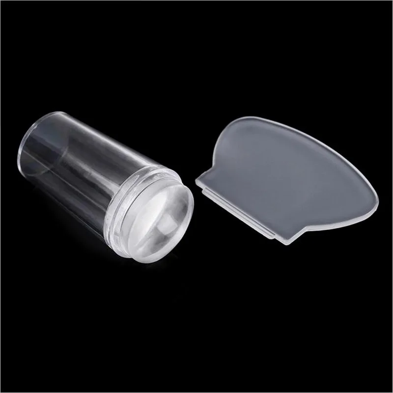 1 шт Маникюрный скраб ручка прозрачный желе кремнезем гелевый штамп и скребок