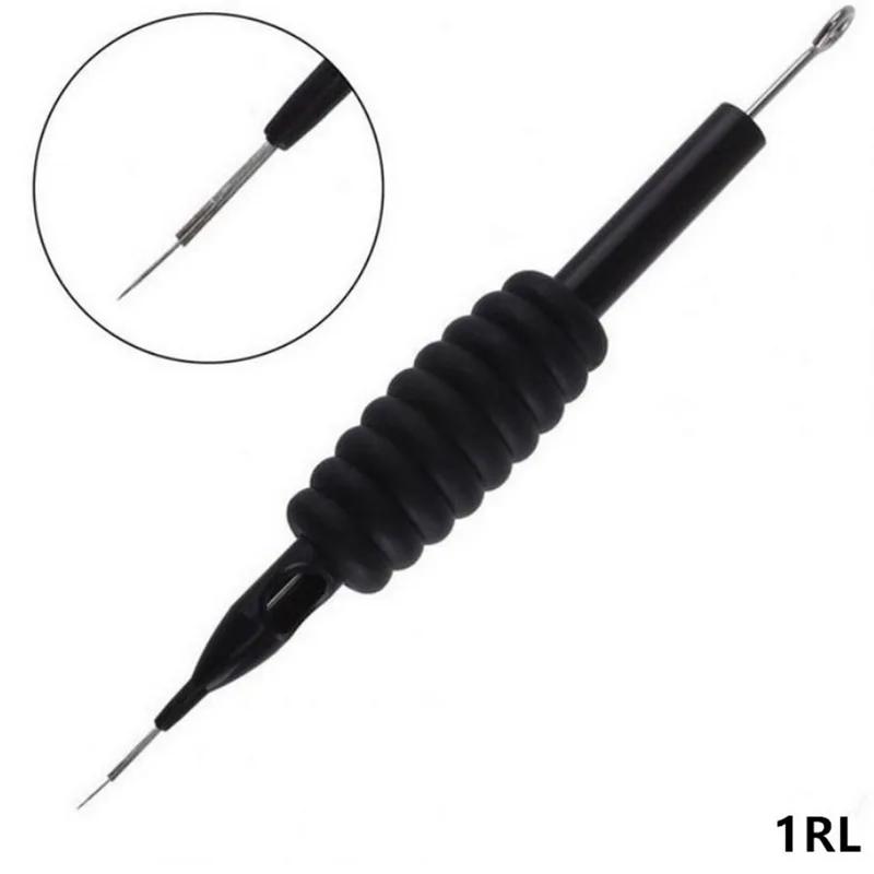 5 шт. черные одноразовые тату трубки высеченные стерилизованные иглы 1RL 3RL 5RL 7RL 9RL