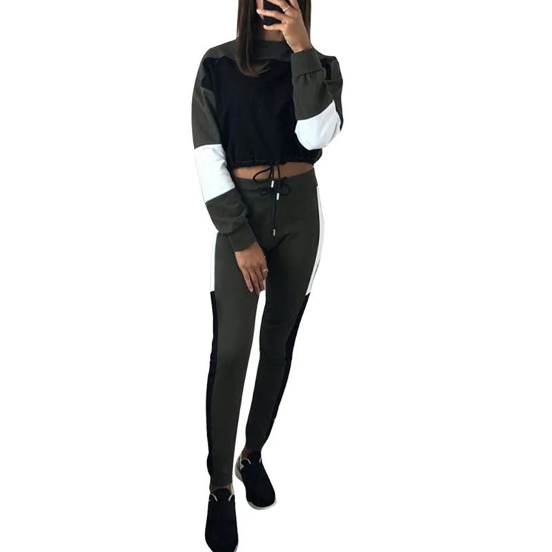 Sift 2019 женский спортивный костюм со шнуровкой модный обтягивающий Повседневный