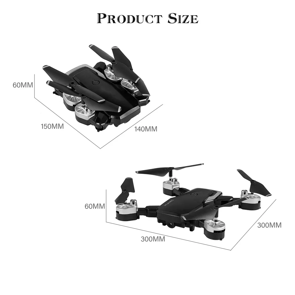 Мини Дрон HJHRC HJ28 с камерой 720P/1080P Wifi FPV Складные Игрушки дистанционным управлением