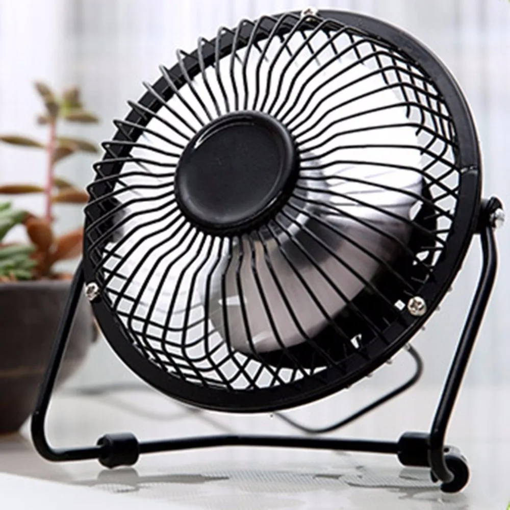 Mini Portable USB Fan Desk Cooling Fan Quiet Summer Tablet Fan Home Office Use For Computer Laptop PC Plug& Play Metal Cooler